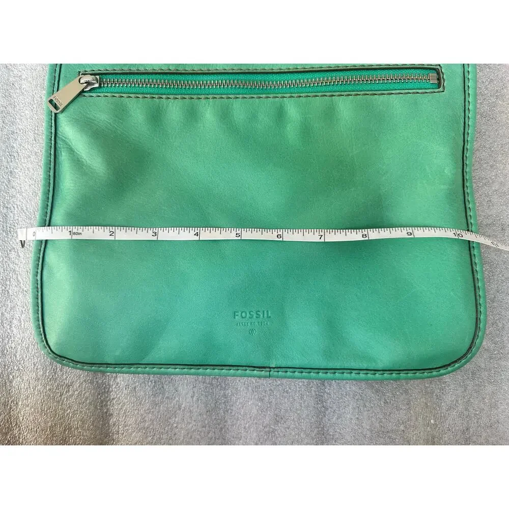 Fossil Turquoise / Mint Green Leather Crossbody Bag